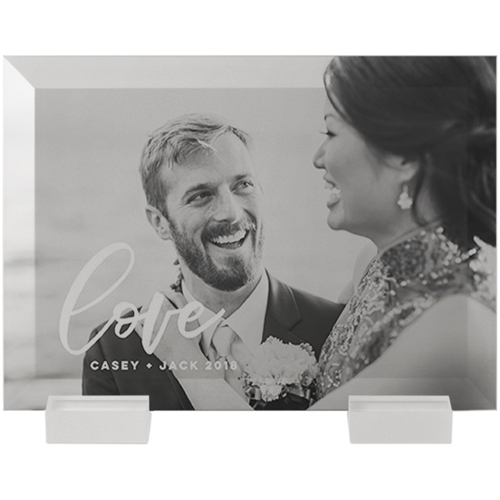 New Love Flat Glass Print, 5x7, Flat, White, white