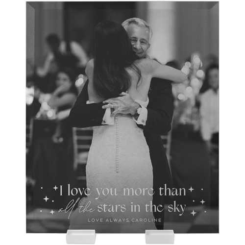 Stars In Sky Flat Glass Print, 10x12, Flat, White, white