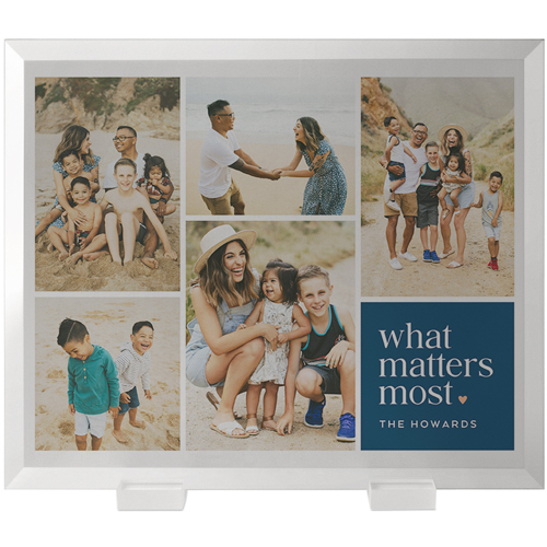 What Matters Most Flat Glass Print, 10x12, Flat, Blue, park night