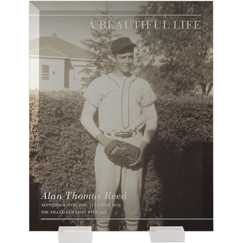 Beautiful Life Flat Glass Print, 8x10, Flat, White, white