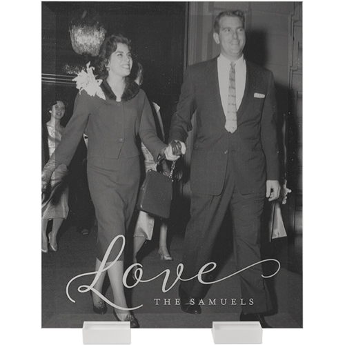 Just Love Portrait Flat Glass Print, 8x10, Flat, White, white
