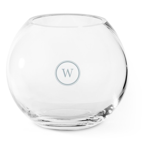 Circle Monogram Engraved Glass Vase By Shutterfly Shutterfly