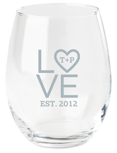 Personalized initial wine tumblers