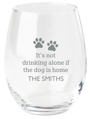 drinking with dog wine glass