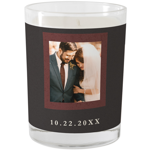 Modern Dark Neutral Glass Candle, Glass, Grapefruit Blossom, 9oz, Gray, charcoal