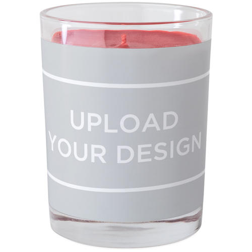 Upload Your Own Design Glass Candle, Glass, Fireside Spice, 9oz, Multicolor