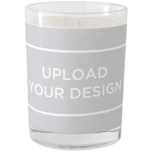 Upload Your Own Design Glass Candle, Glass, Ocean Breeze, 9oz, Multicolor