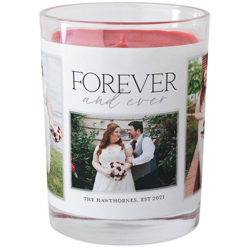 Forever Modern Glass Candle, Glass, Fireside Spice, 9oz, Gray
