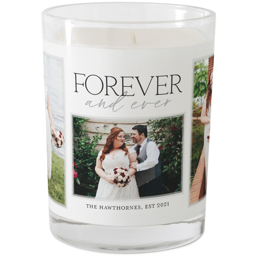 Forever Modern Glass Candle, Glass, Ocean Breeze, 9oz, Gray