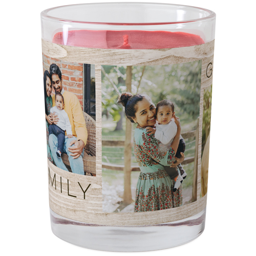 Rustic Sentiments Gallery of Four Glass Candle, Glass, Fireside Spice, 9oz, Multicolor, multi