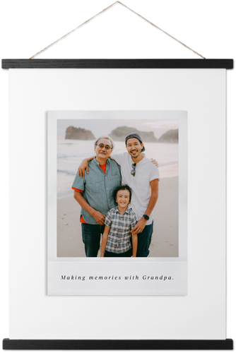 Simple Photo Frame Hanging Canvas Print, Black, 16x20, White