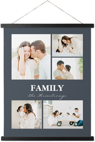 Picture Gallery Collage of Five Hanging Canvas Print, Black, 16x20, Gray, gray