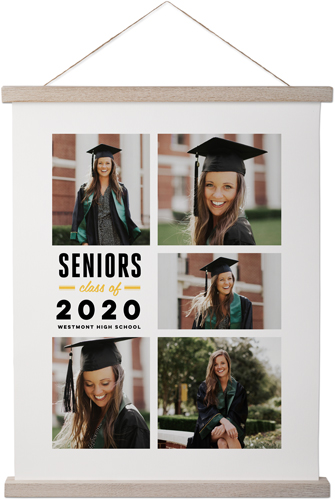 Class Of Hanging Canvas Print, Rustic, 16x20, White