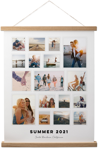 Contemporary Gallery Hanging Canvas Print, Natural, 16x20, White