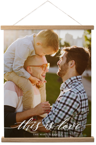This Is Love Portrait Hanging Canvas Print, Natural, 16x20, White