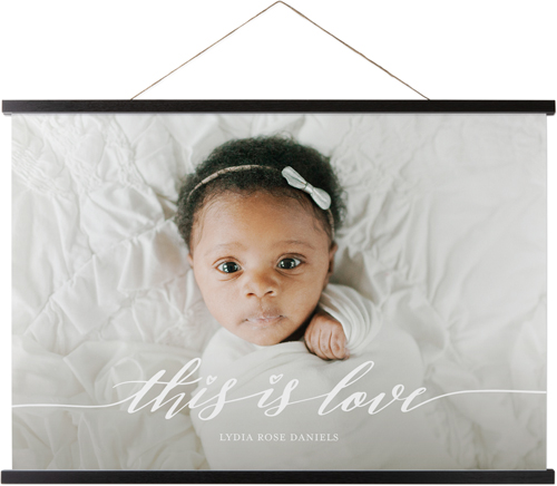 This is Love Hanging Canvas Print, Black, 20x30, White