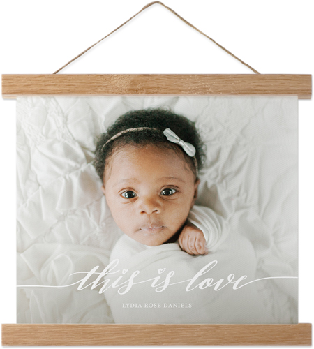 This is Love Hanging Canvas Print, Natural, 8x10, White