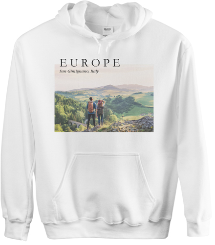 Magazine Cover Custom Hoodie, Double Sided, Adult (S), White, White, white