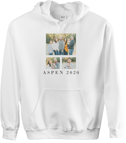 Reunion Gallery of Three Custom Hoodie, Double Sided, Adult (S), White, White, white