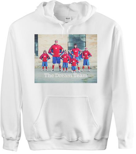 Photo Gallery Custom Hoodie, Single Sided, Adult (S), White, White, white