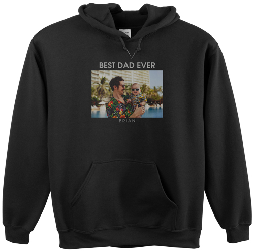 Text Gallery of One Custom Hoodie, Double Sided, Adult (S), Black, White, white