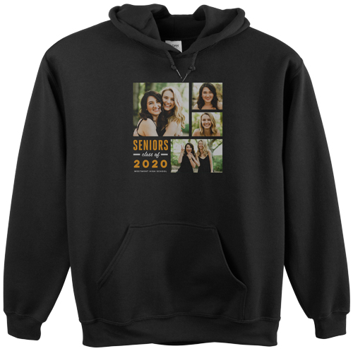 Class Of Custom Hoodie, Double Sided, Adult (S), Black, Yellow, eggyolk