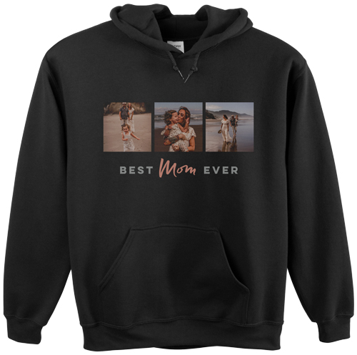 The Best Three Custom Hoodie, Single Sided, Adult (L), Black, White, white