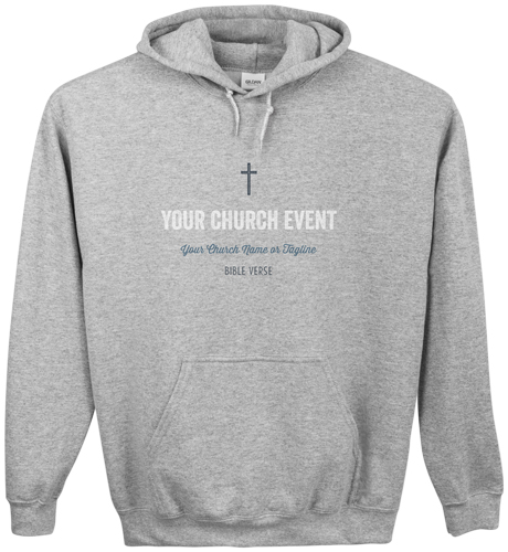 Church Event Custom Hoodie, Single Sided, Adult (L), Gray, Gray