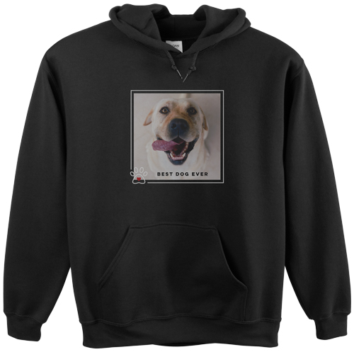 Best in Show Best Dog Ever Custom Hoodie, Double Sided, Adult (XL), Black, Blue