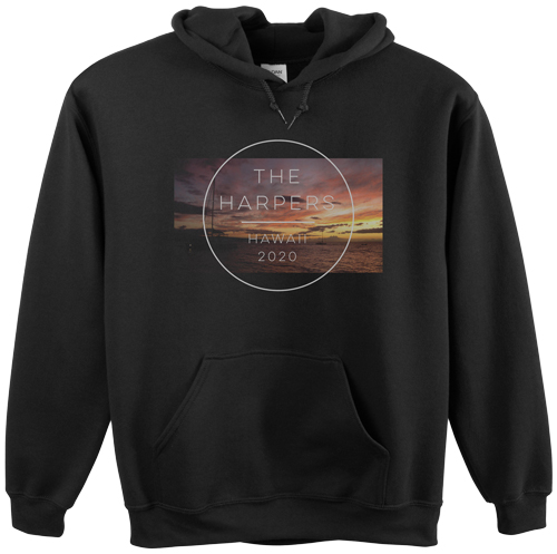 Beach Vacation Custom Hoodie, Double Sided, Adult (XL), Black, White, white