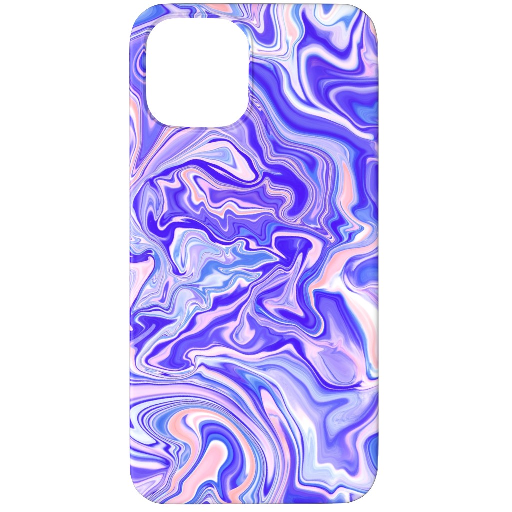 Love Spell Marble - Purple Coral Pink Phone Case, Silicone Liner Case, Matte, iPhone 11 Pro Max, Purple