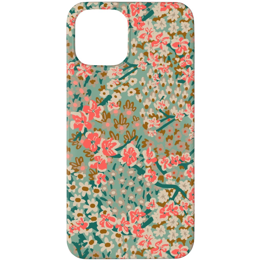 Bengal Kuma Floral - Multi Phone Case, Silicone Liner Case, Matte, iPhone 11 Pro Max, Green