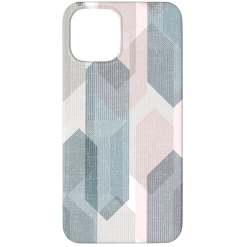 Deco Mod Hex Reflections - Sorbet Phone Case, Silicone Liner Case, Matte, iPhone 11 Pro Max, Gray, Gray