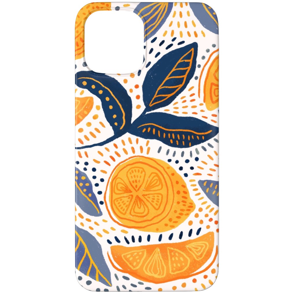Give Me Those Lemons - Blue and Yellow Phone Case, Silicone Liner Case, Matte, iPhone 11 Pro Max, Yellow