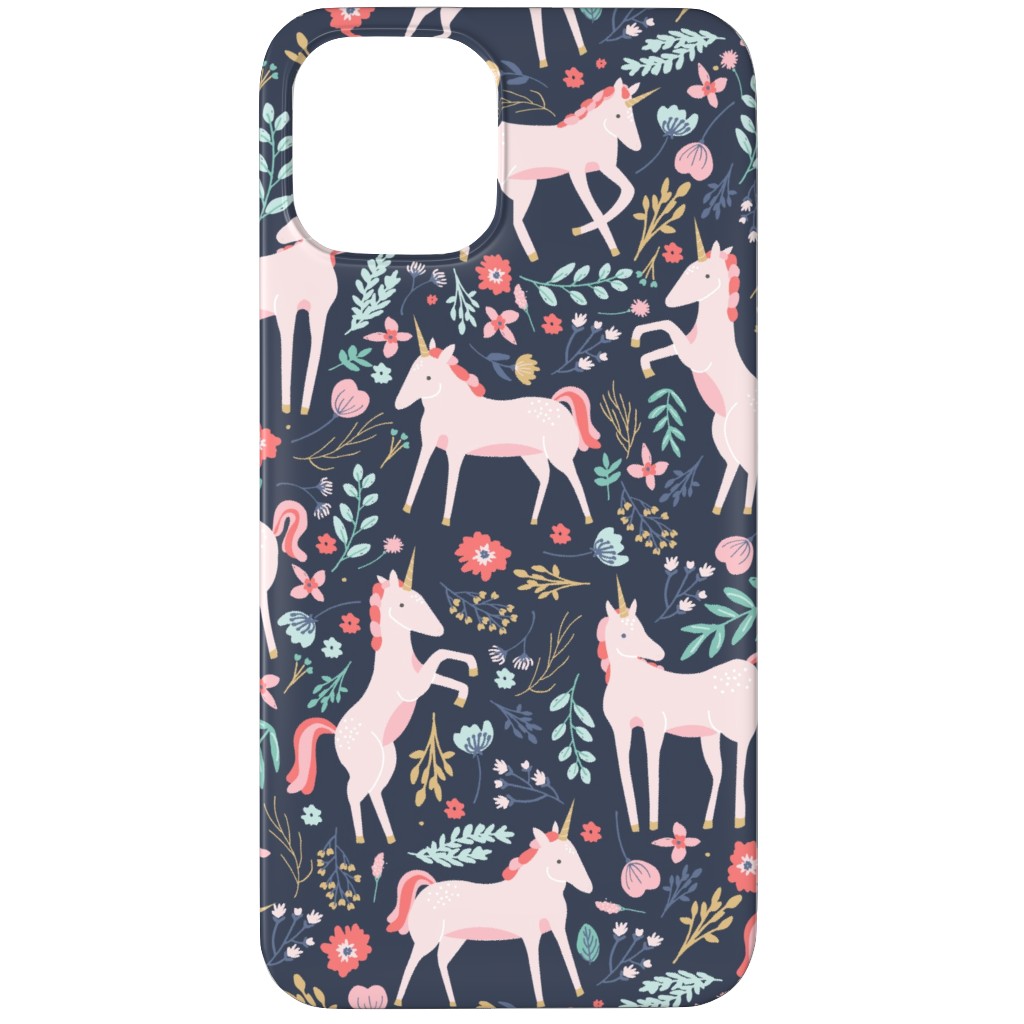 Unicorn Fields Phone Case, Silicone Liner Case, Matte, iPhone 11 Pro Max, Multicolor, Navy