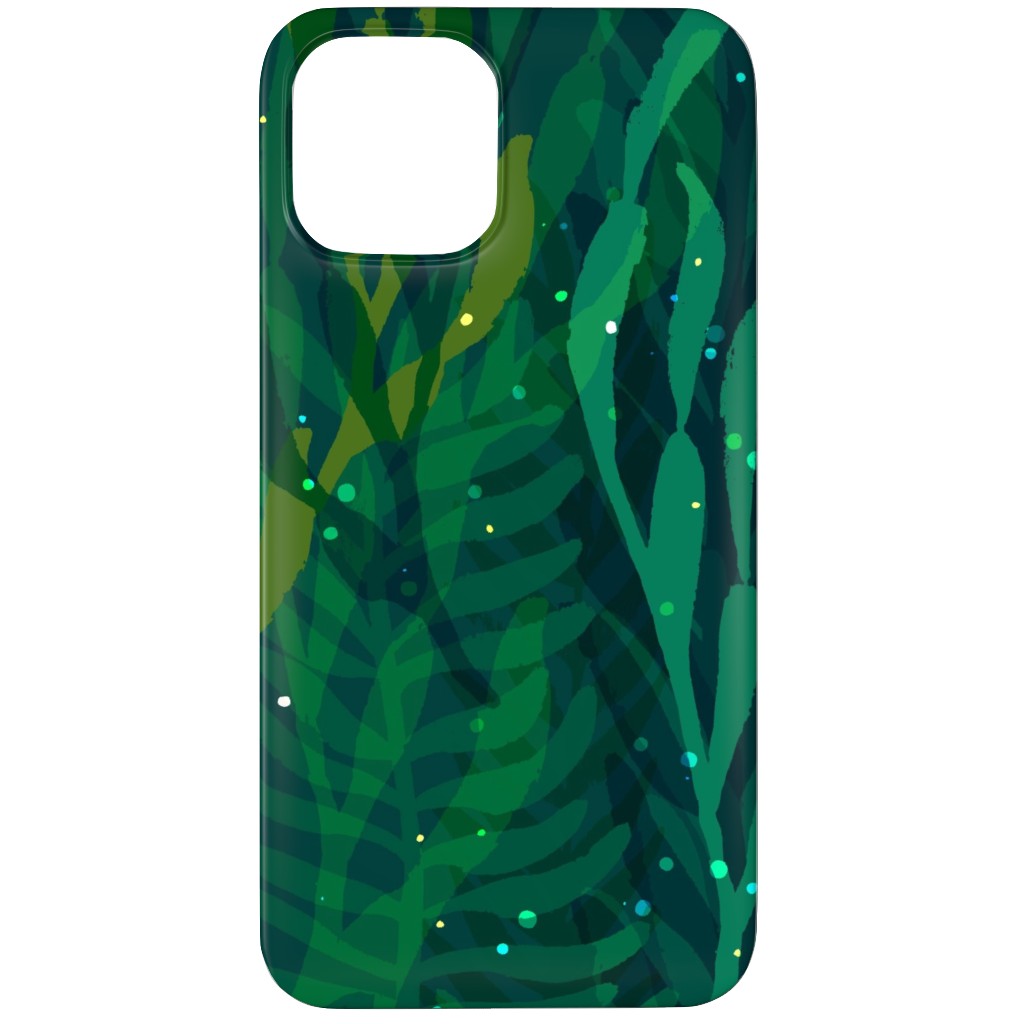 Underwater Forest - Emerald Phone Case, Silicone Liner Case, Matte, iPhone 11 Pro Max, Green