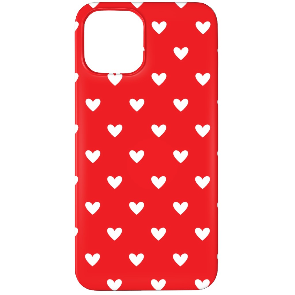 Love Hearts - Red Phone Case, Silicone Liner Case, Matte, iPhone 11 Pro Max, Red, Red