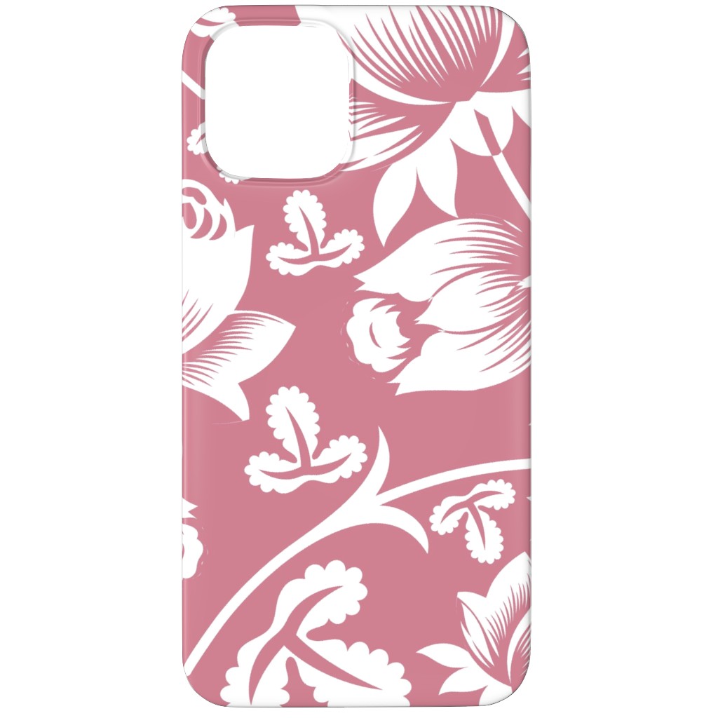 Lovely Rose Flower - Pink and White Phone Case, Silicone Liner Case, Matte, iPhone 11 Pro Max, Pink, Bright Pink