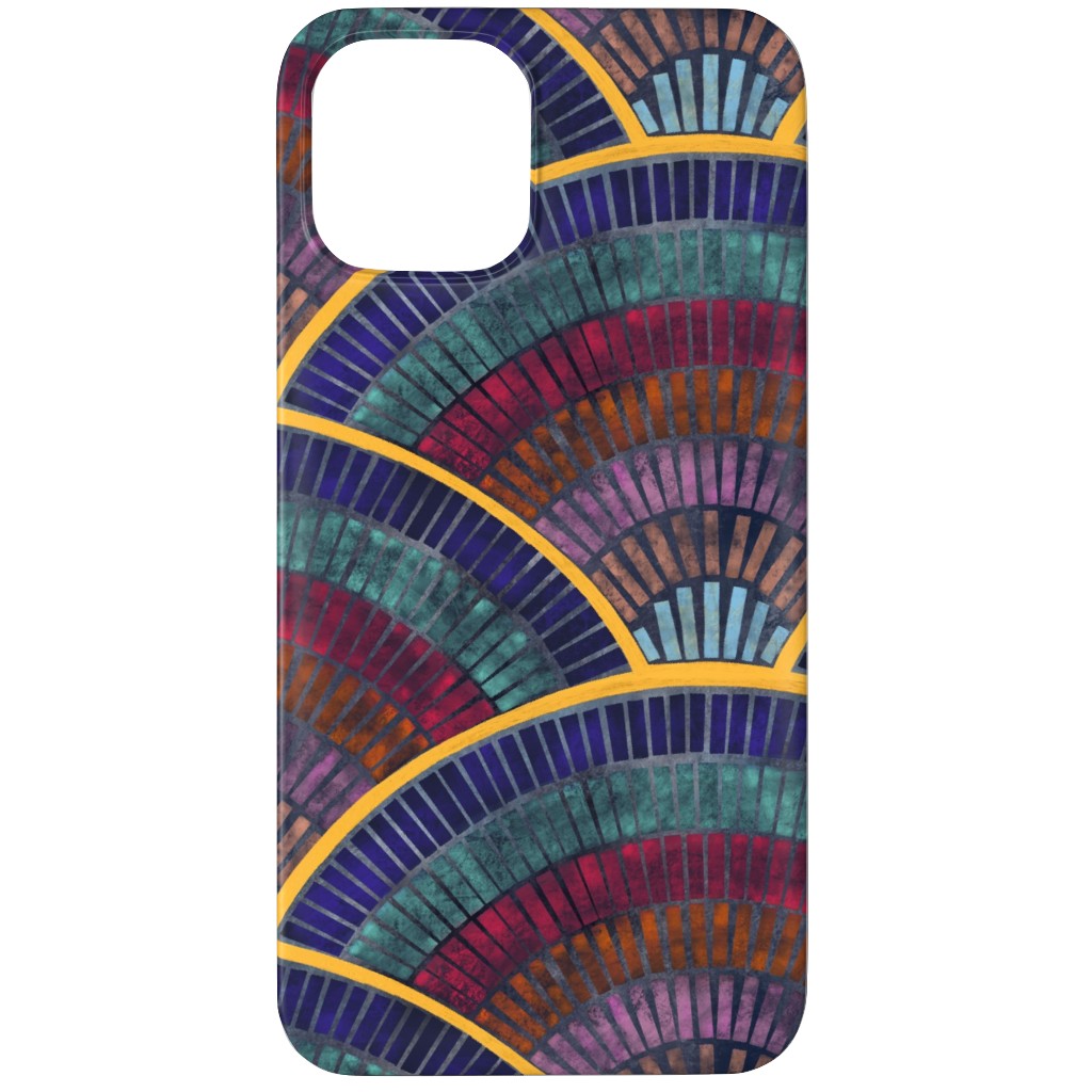 Moody Art Deco Tile - Dark Phone Case, Silicone Liner Case, Matte, iPhone 11 Pro Max, Multicolor