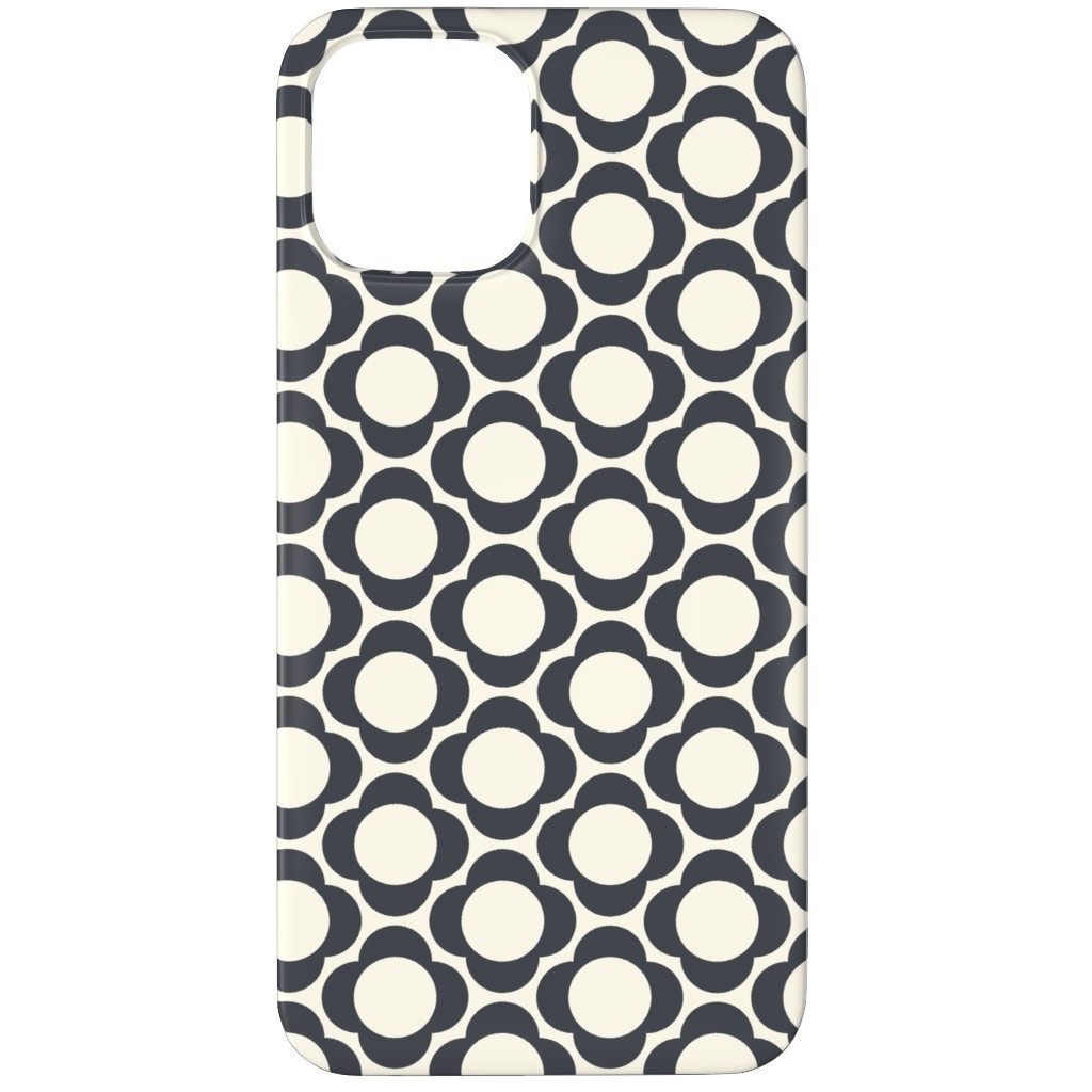 Lotta's Scandi Daisy - Navy on Cream Phone Case, Slim Case, Matte, iPhone 11 Pro Max, Beige, Pearl