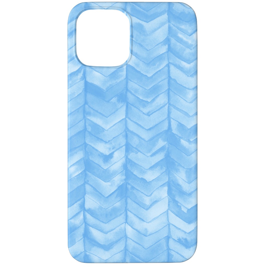 Watercolor Chevron Phone Case, Slim Case, Matte, iPhone 11 Pro Max, Blue