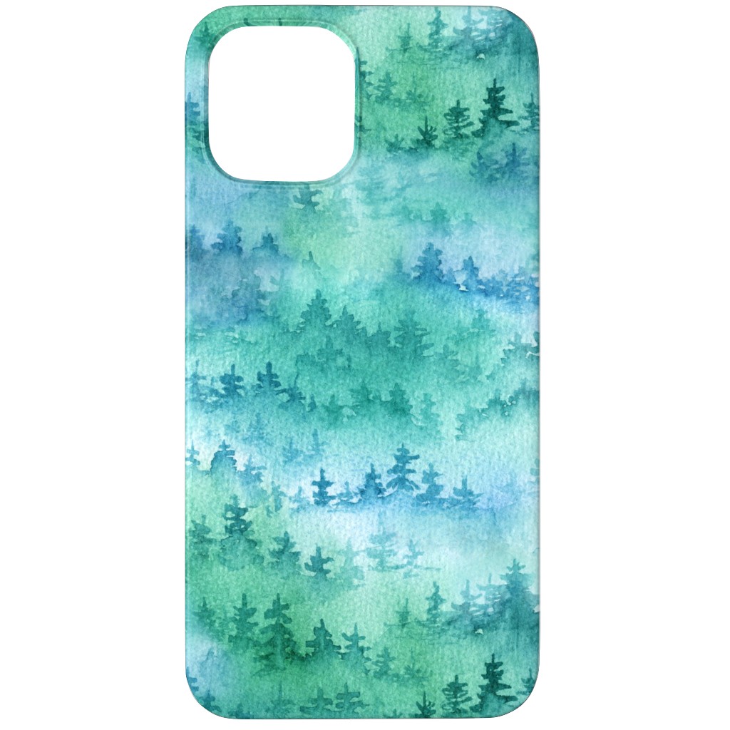 Watercolor Forest - Green and Blue Phone Case, Slim Case, Matte, iPhone 11 Pro Max, Green