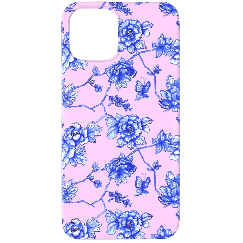 Chinoiserie Floral - Blush Phone Case, Slim Case, Matte, iPhone 11 Pro Max, Pink, Bright Pink