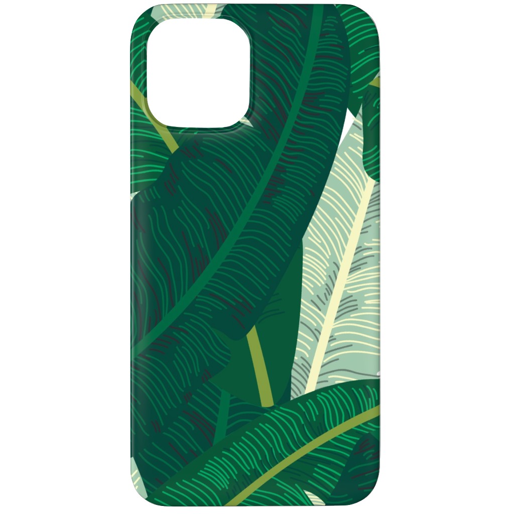 Classic Banana Leaves - Palm Springs Green Phone Case, Slim Case, Matte, iPhone 11 Pro Max, Green, Classic Green