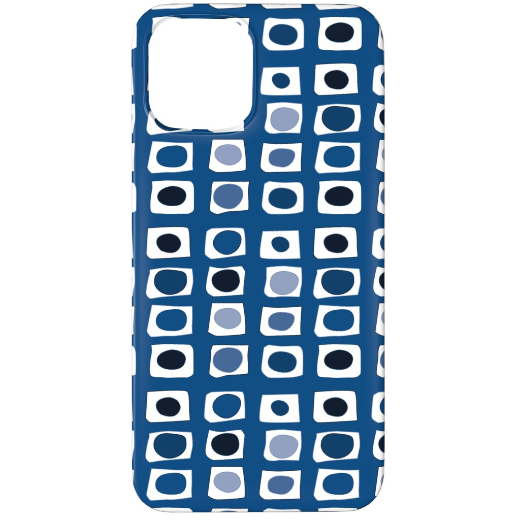 Little White Rectangles - Classic Blue Phone Case, Slim Case, Matte, iPhone 11 Pro Max, Blue
