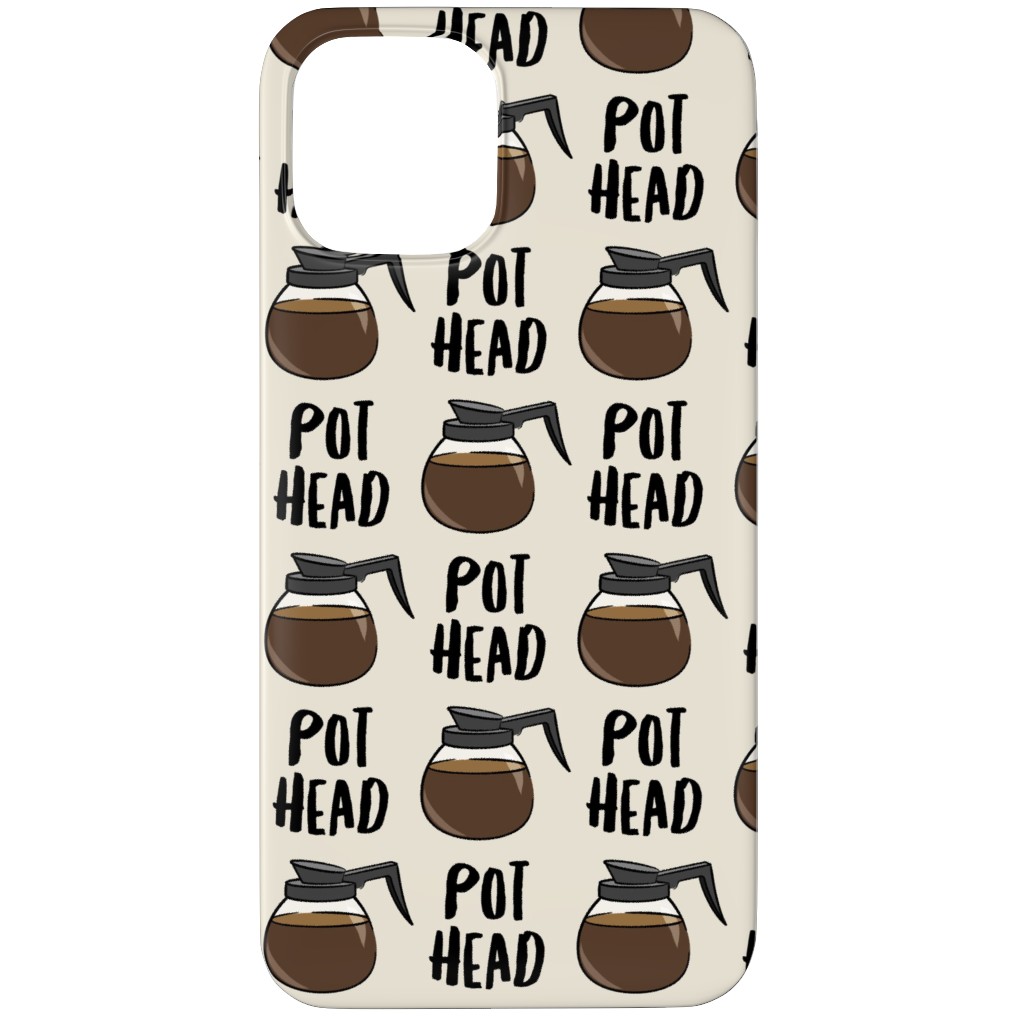 Coffee Pots - Beige Phone Case, Silicone Liner Case, Matte, iPhone 11 Pro, Brown