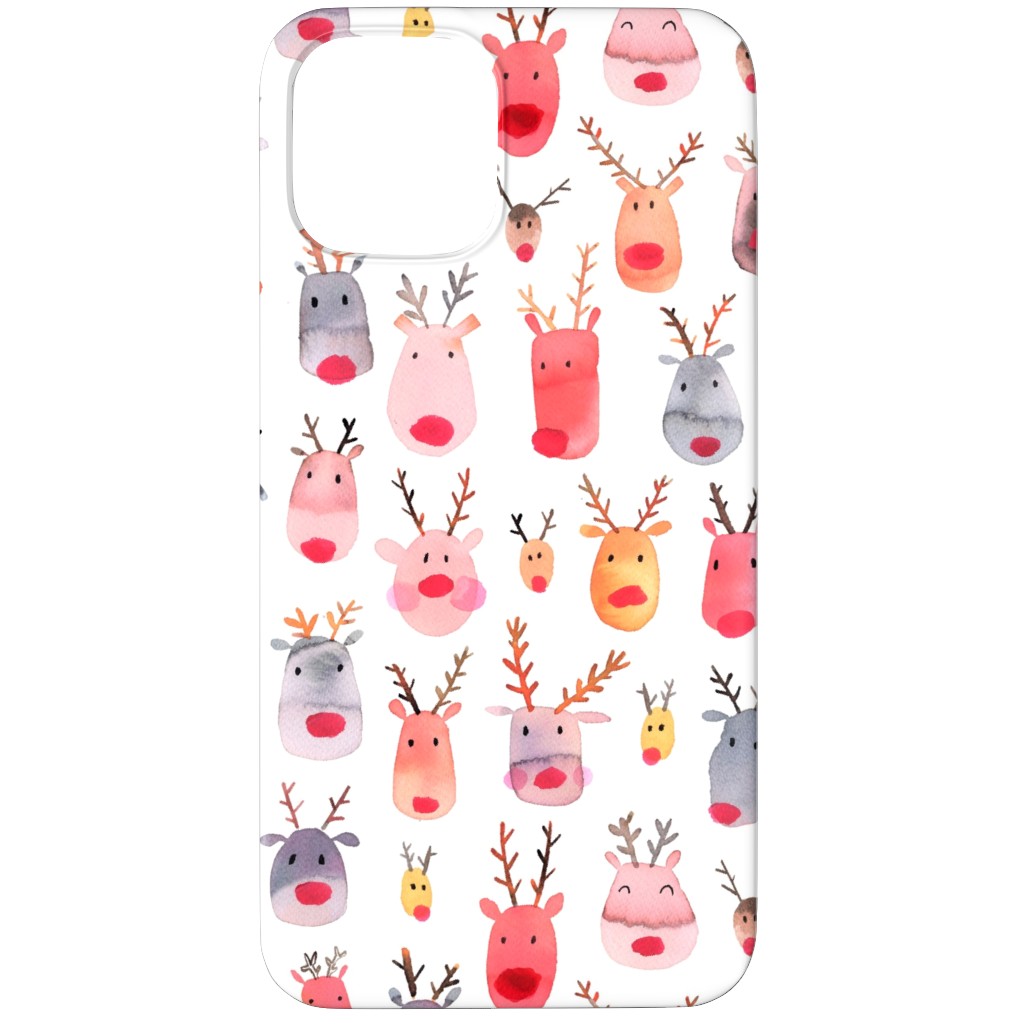 Rudolph Reindeers Phone Case, Silicone Liner Case, Matte, iPhone 11 Pro, Red, White