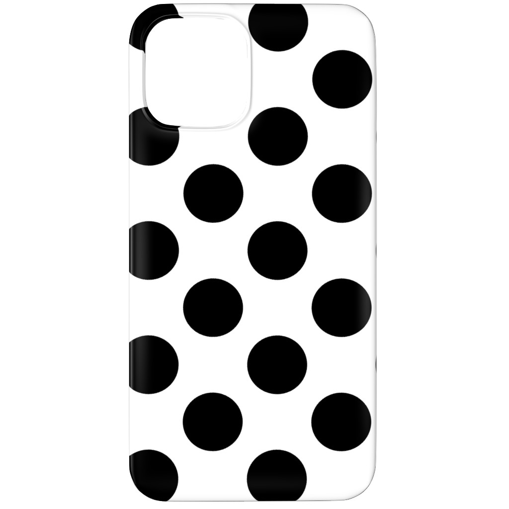 Polka Dot - Black and White Phone Case, Silicone Liner Case, Matte, iPhone 11 Pro, Black, Black
