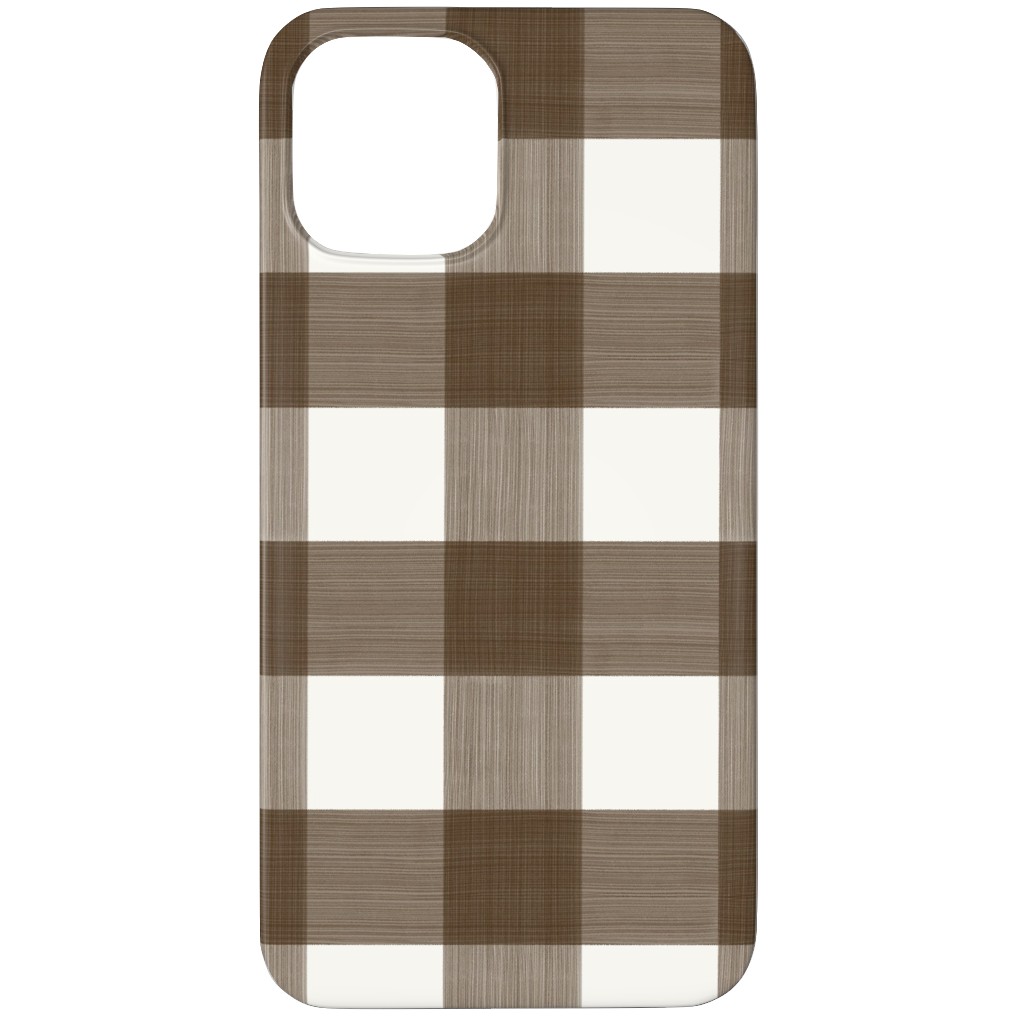 Cross Hatch Plaid Phone Case, Silicone Liner Case, Matte, iPhone 11 Pro, Brown