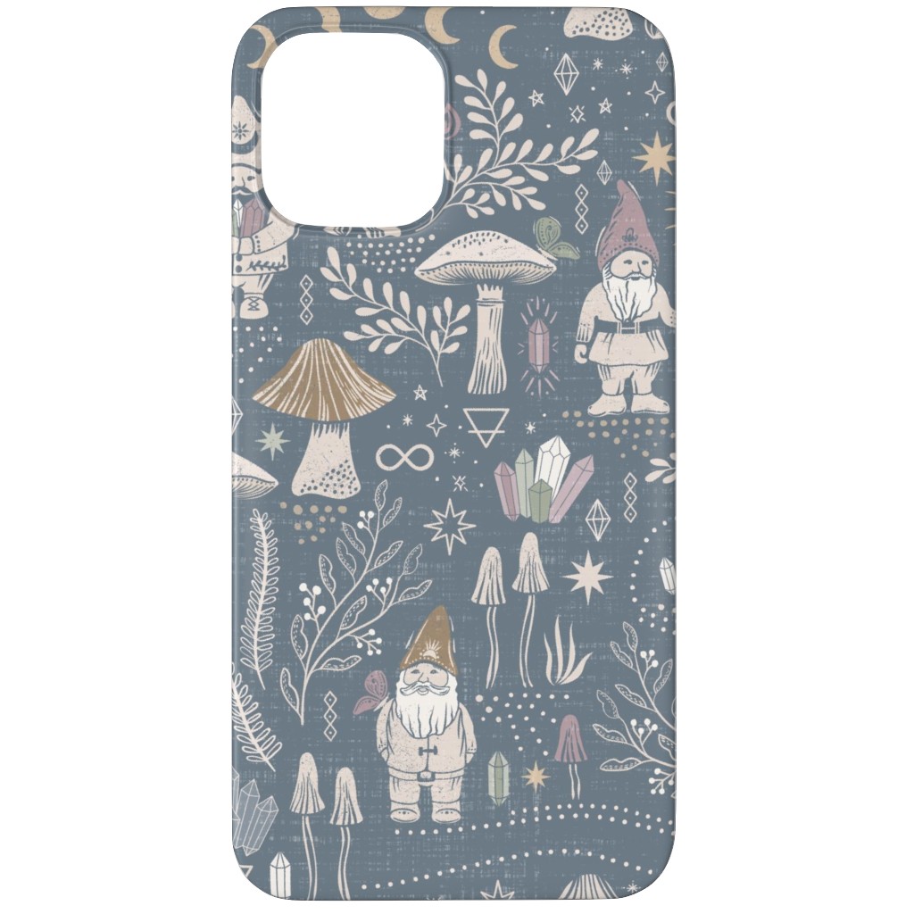 Magical Forest Gnomes - Earthy Blue Phone Case, Silicone Liner Case, Matte, iPhone 11 Pro, Blue, True Blue